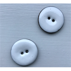 KOKOSKNAPP EMALJERT - Hvit